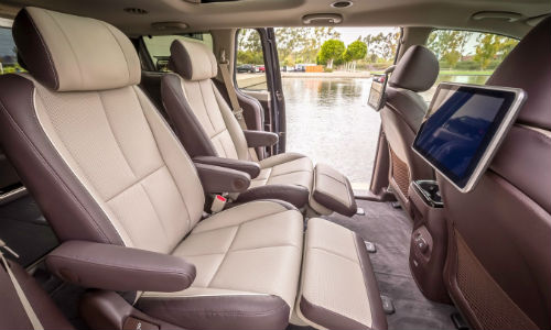 Rear seats in 2021 Kia Sedona