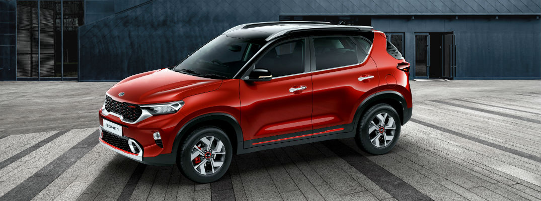 Red Kia Sonet