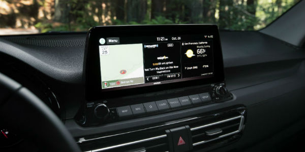 Infotainment screen in 2021 Kia Seltos