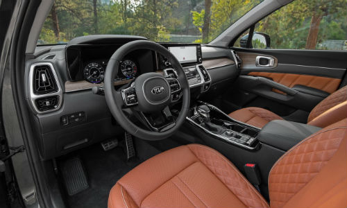 Steering wheel in 2021 Kia Sorento X-Line