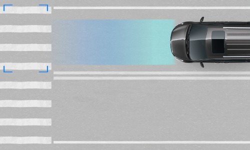 Digital rendering of Forward Collision Avoidance system