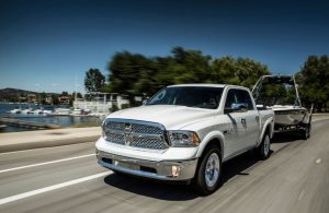 2016 Ram 1500 towing a boat