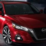 2021 Nissan Altima Red Front and Side View_o