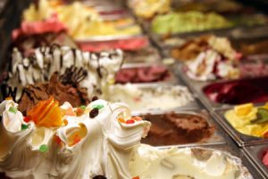 Many different ice cream flavors