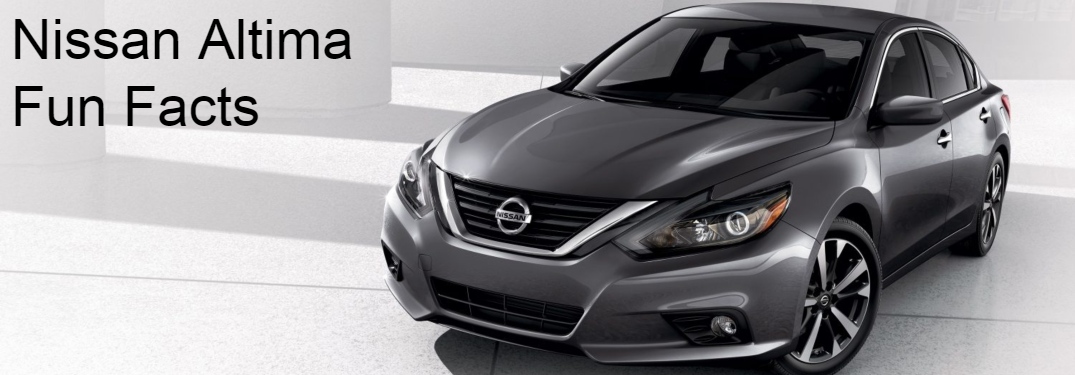 Nissan Altima Fun Facts text beside Nissan Altima