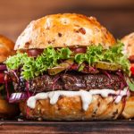 Close-up of home made burgers