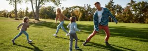 family playing tag