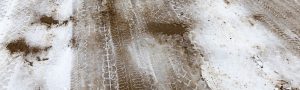 road with snow and dirt