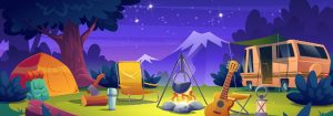 camp site illustration