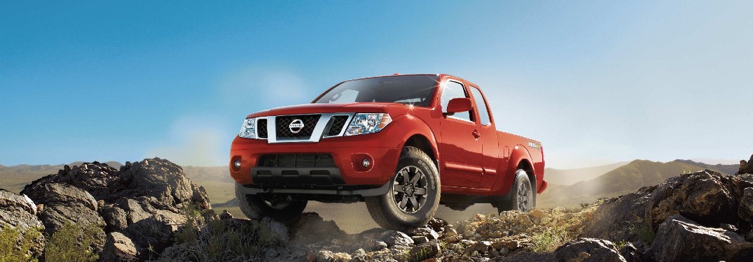 2017 Nissan Frontier on rocks