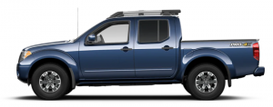 2022 Nissan Frontier Arctic Blue Metallic side view