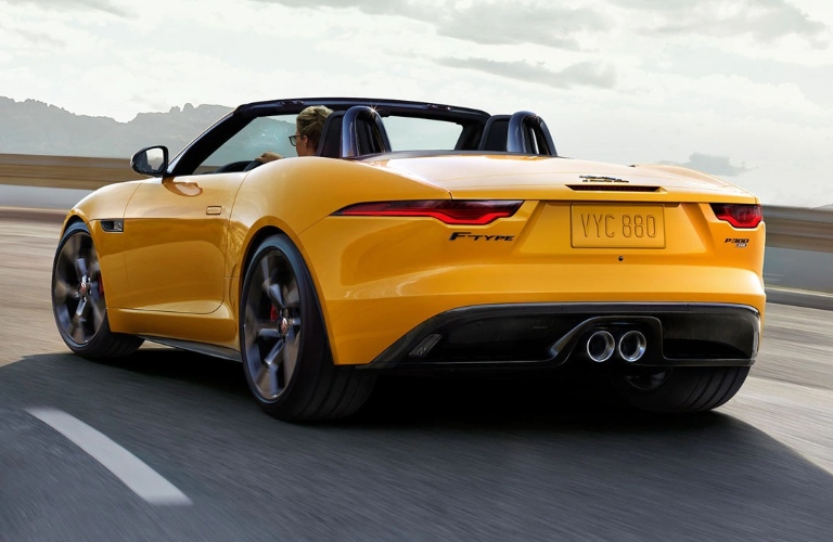 2021 Jaguar F-TYPE driving away