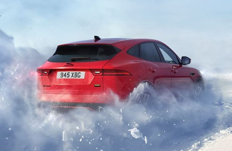2021 Jaguar E-PACE burning out its tires
