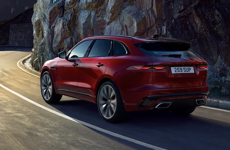 2021 Jaguar F-PACE driving away
