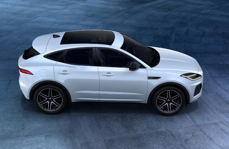 Profile view of the Jaguar E-PACE R-Dynamic Black
