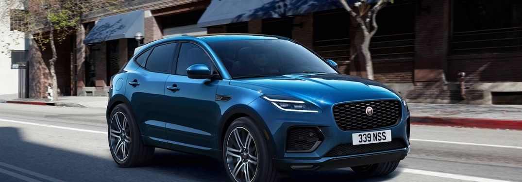 2021 Jaguar F-PACE running on the road