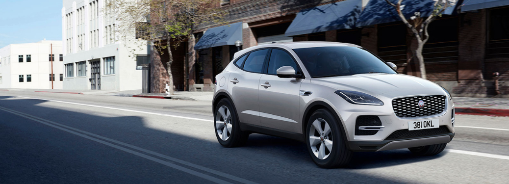 2022 Jaguar E-Pace cruising through the road