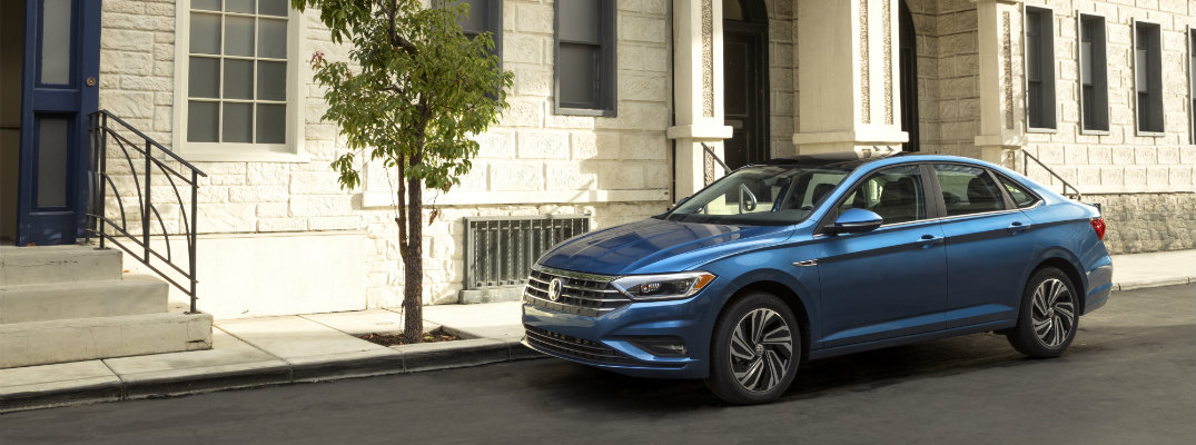 2019 Volkswagen Jetta parked on urban neighborhood street