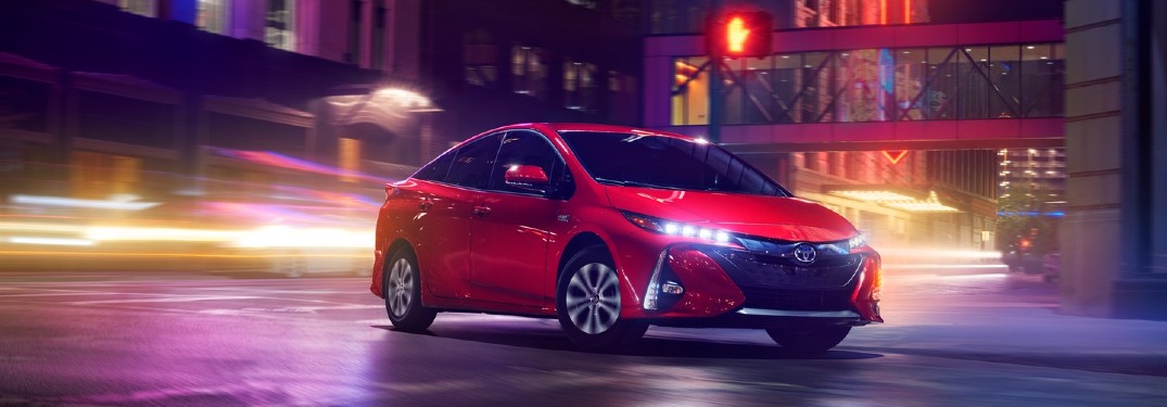 2020 Toyota Prius Prime driving in city