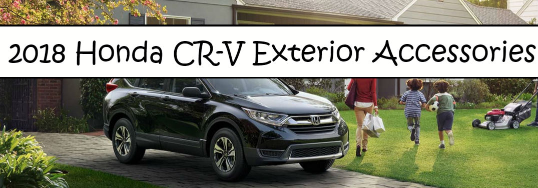 Which exterior accessories are available for the 2018 Honda CR-V?