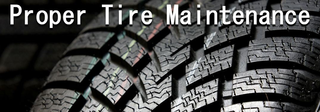Proper Tire Care & Maintenance Tips with a close-up on a tire's tread