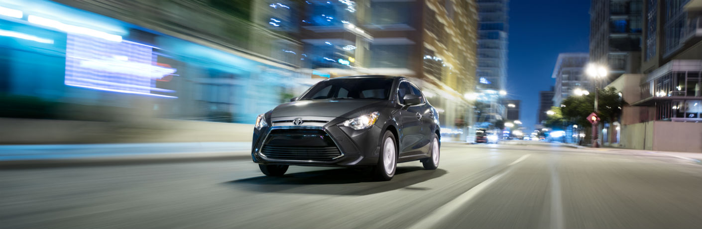 2018 Toyota Yaris iA driving at night