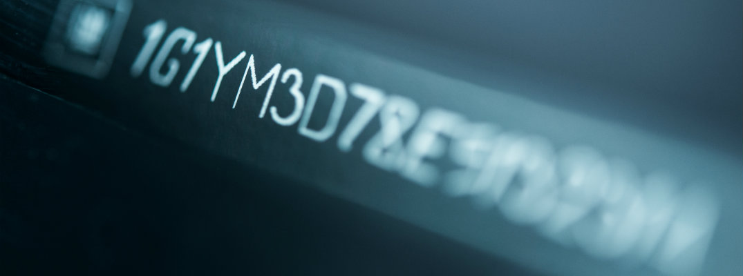Stylized image of Vehicle Identification Number