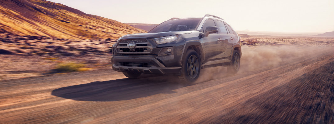 2020 Toyota RAV4 hitting the dirt road