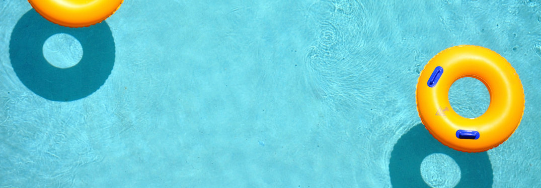 Swimming pool with tubes floating