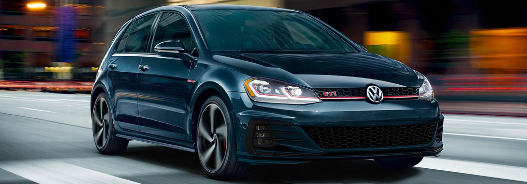 2020 Volkswagen Golf GTI driving on a road