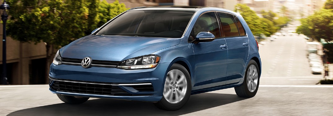 2020 Volkswagen Golf driving on a road