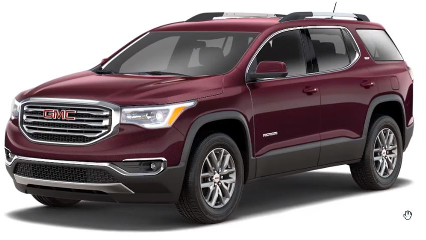 2018GMCAcadiaBlackCherrysideview_o Holiday Automotive