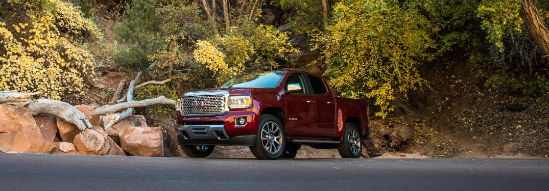 2018 GMC Canyon red side view