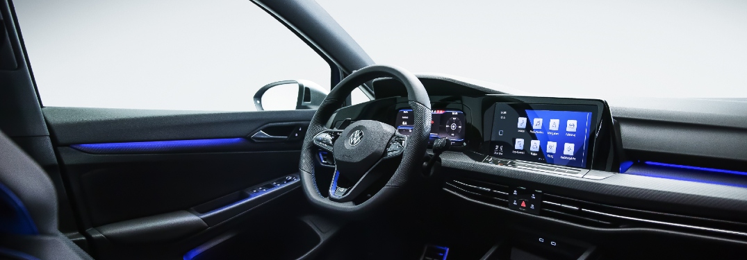 Interior cockpit of 2022 Volkswagen Golf R