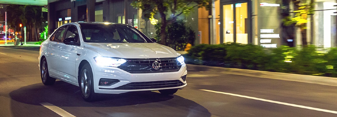 White 2021 Volkswagen Jetta on street