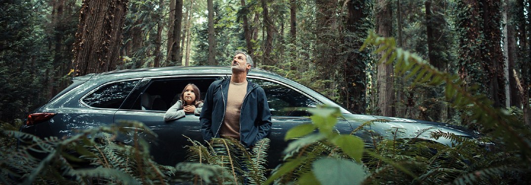 2020 CX-9 parked in forest