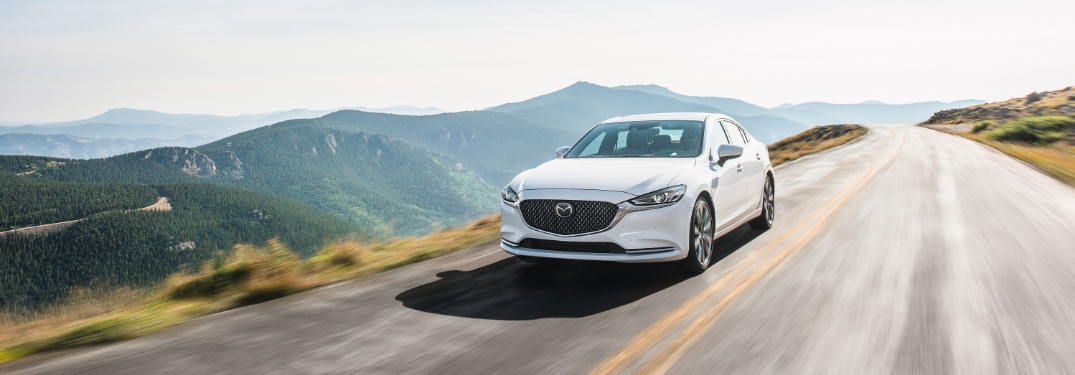 2020 Mazda6 driving mountain road