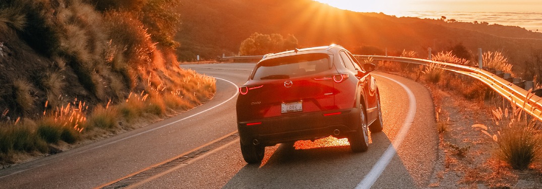 2020 CX-30 driving on winding road