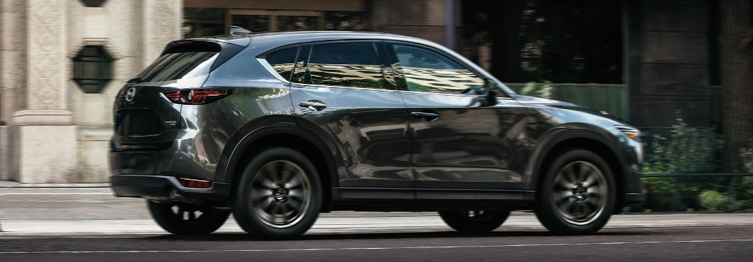 2021 CX-5 driving down the street
