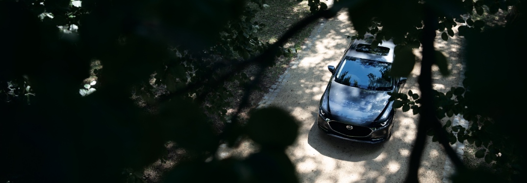 2021 Mazda3 aerial shot