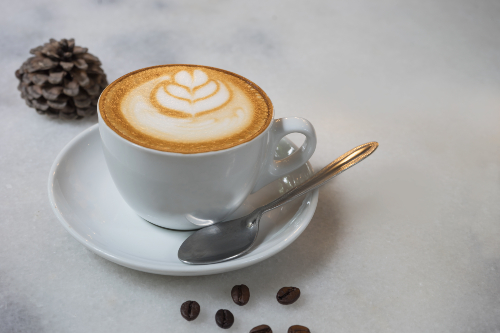 artfully prepared cup of coffee