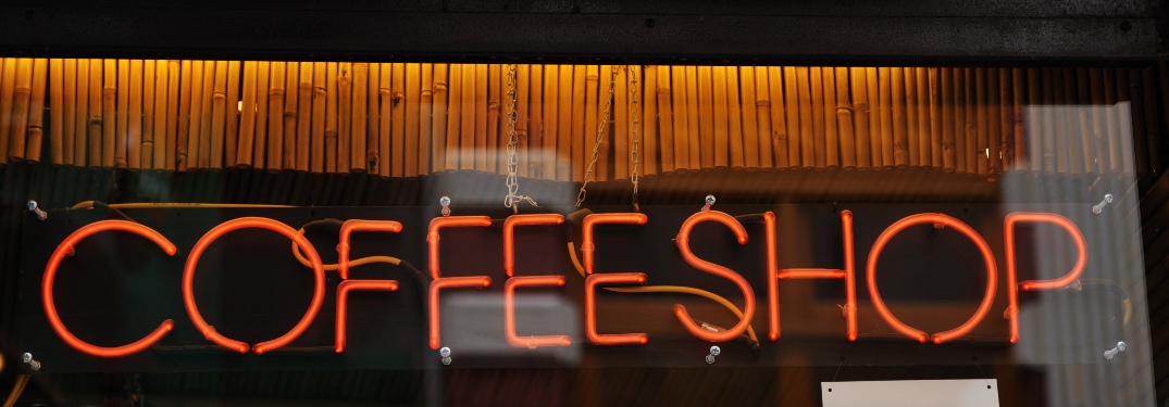 Coffee shop neon sign