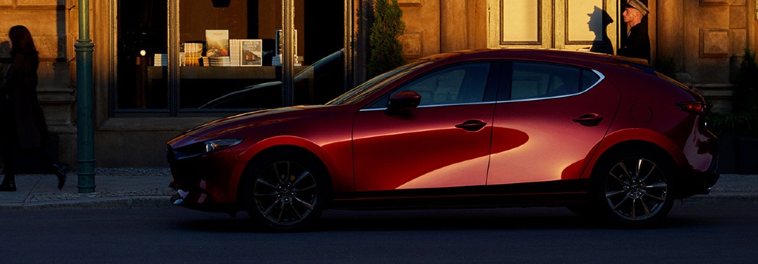 2020 Mazda3 hatch parked on city street