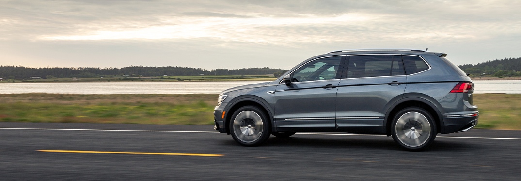 2020 Tiguan driving by body of water
