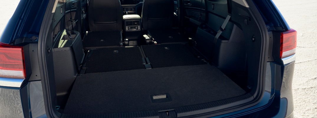 A photo of the cargo area in the 2021 Volkswagen Atlas.