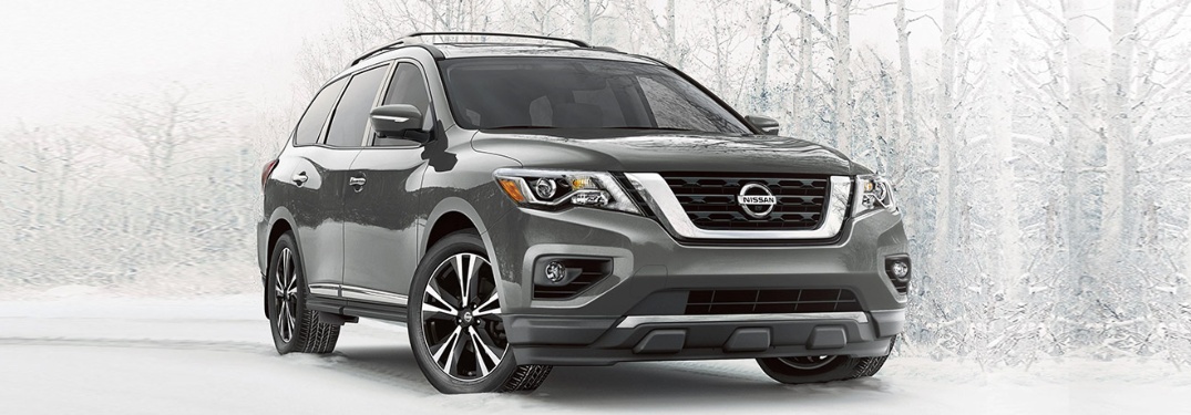 2020 Nissan Pathfinder parked in the snow