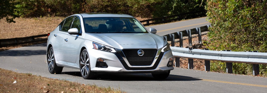 2020 Nissan Altima going around a curve