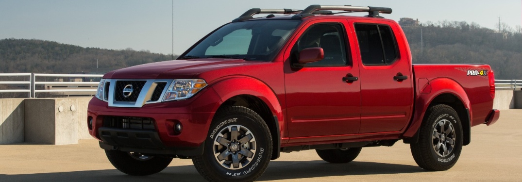 2020 Nissan Frontier parked on top of a parking ramp