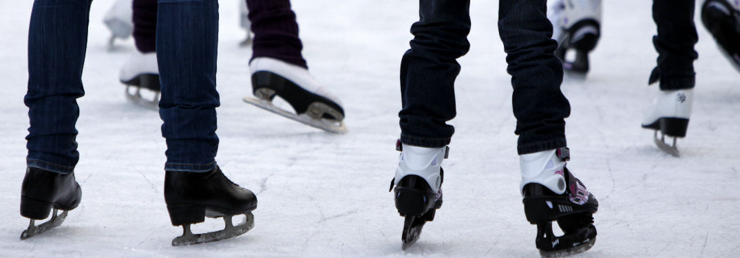 Folks ice skating