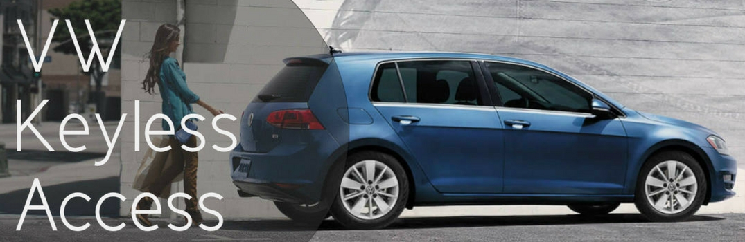 Picture of Volkswagen Golf with "VW Keyless Access" written over it